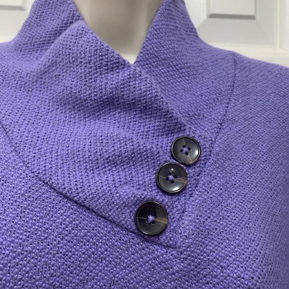 Coldwater Creek Completely at Ease Tunic Purple Womens Size XL Cowl Neck Sweater - Picture 3 of 6